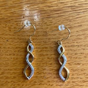 Gold and Silver Dangle Earrings